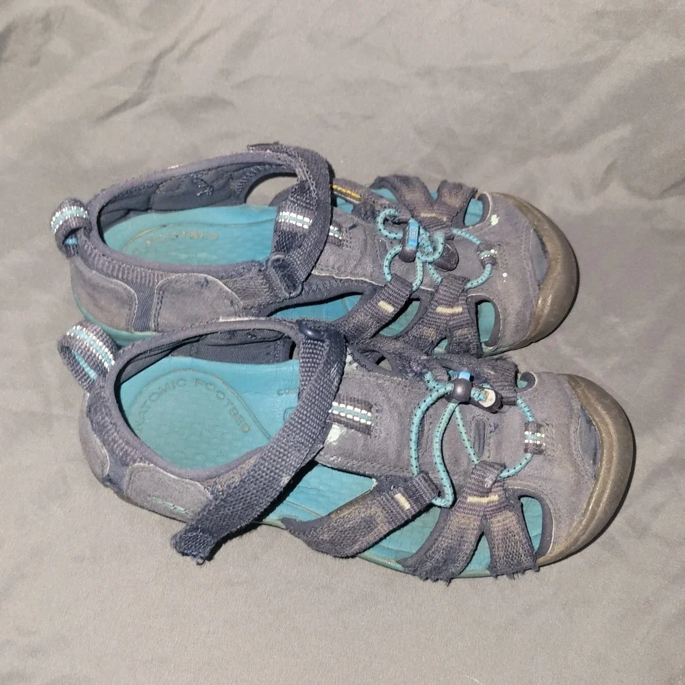 Keen Seacamp 2 CNX Blue Hiking Waterproof Sandals Youth size 2